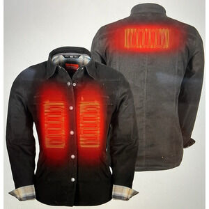 Fieldsheer Mobile Warming Jacket NEW 7.4V Womens SZ M Tundra Heated Black Denim